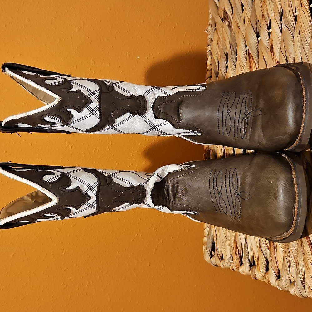 Roper Steerhead Big Kids Sz. 6 Cowboy Boots Would Fit Woman Sz. 7.5 - Picture 2 of 14